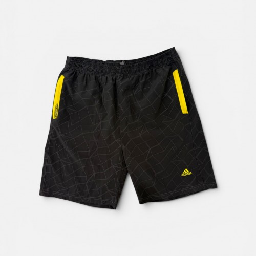 Adidas Performance Training Shorts Μαύρο με Κίτρινες Λεπτομέρειες